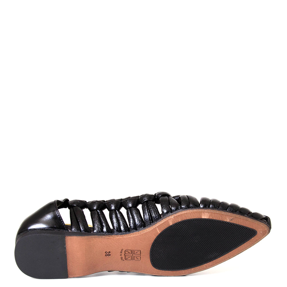 Aden 0C Women's Woven Leather Flat