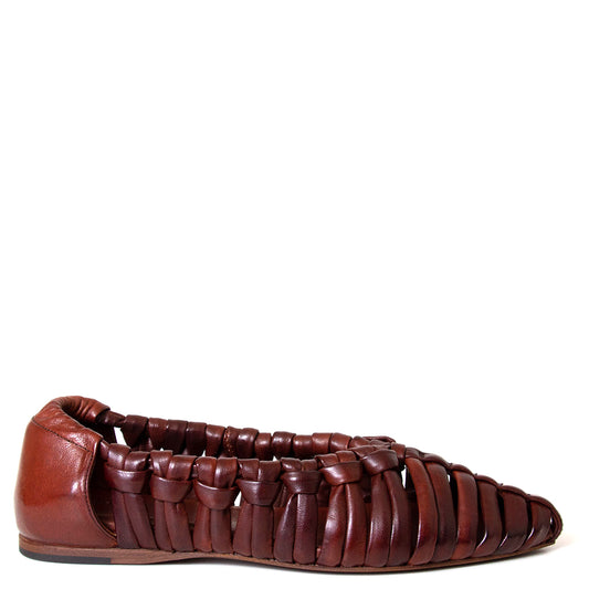 Aden 0G Women's Woven Leather Flat