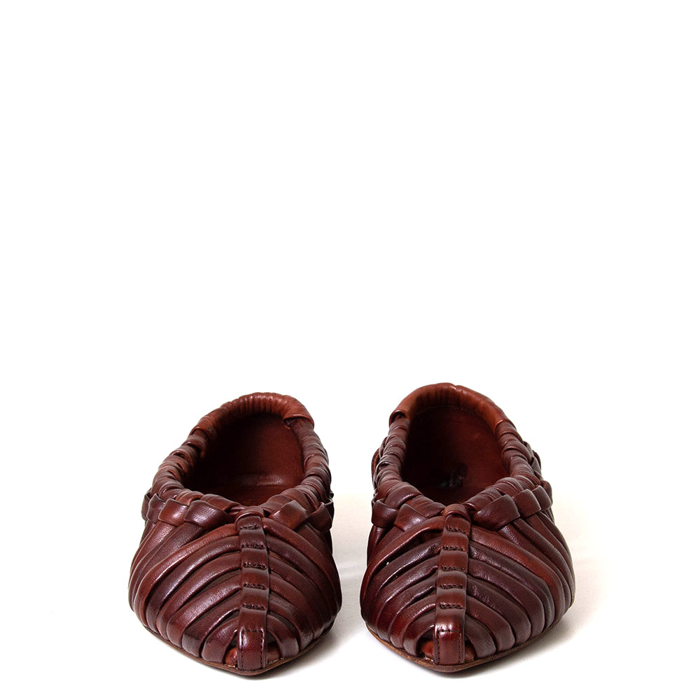 Aden 0G Women's Woven Leather Flat