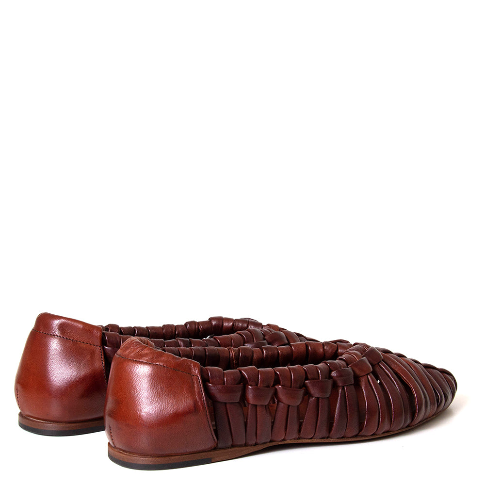 Aden 0G Women's Woven Leather Flat