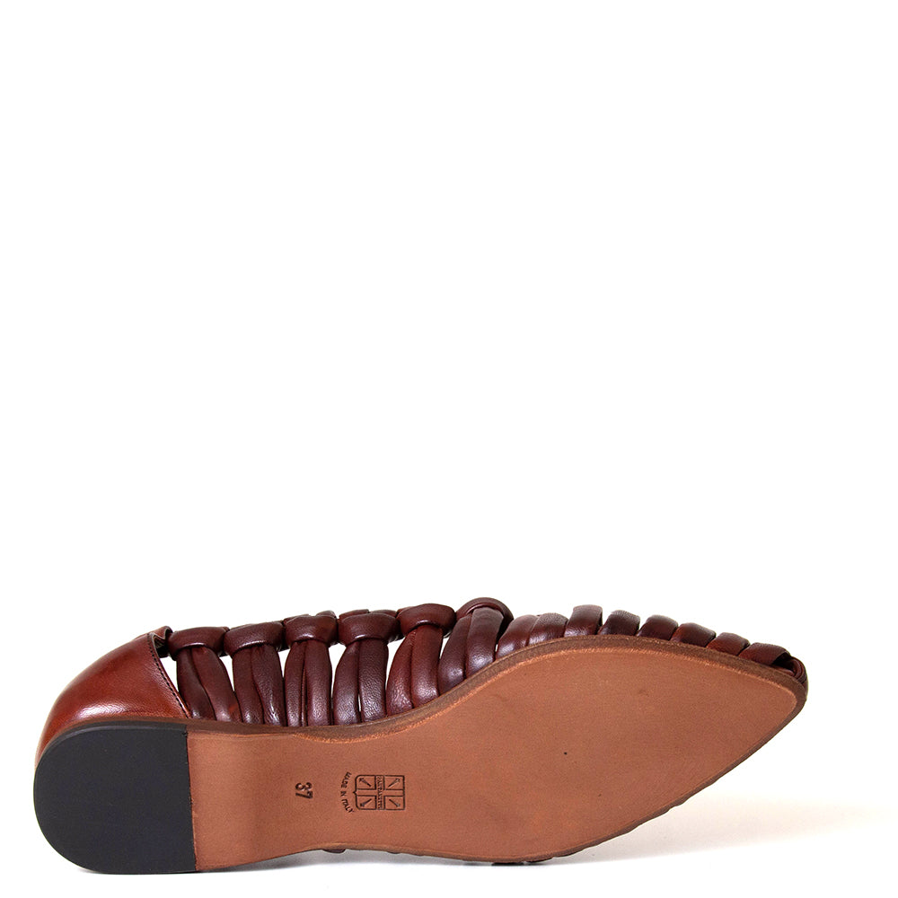 Aden 0G Women's Woven Leather Flat