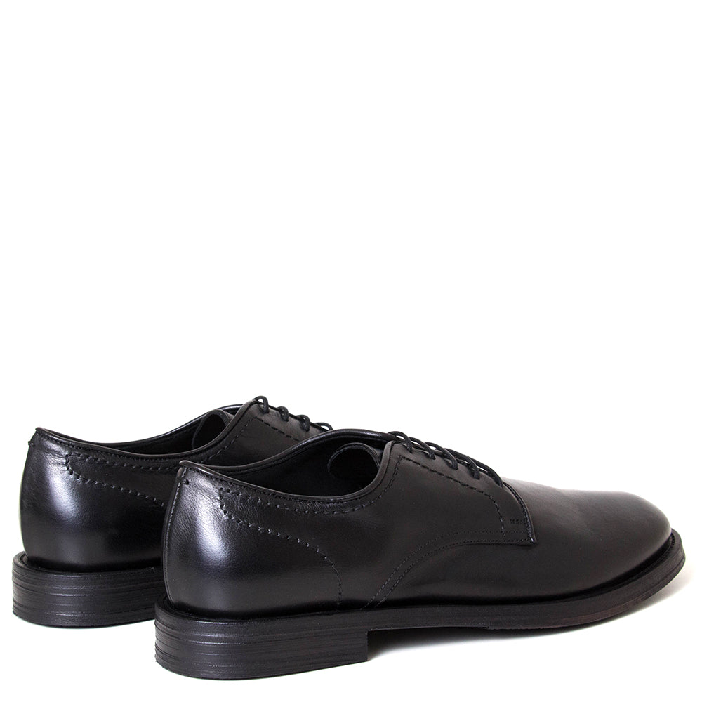 Pantanetti 18452E Chester. Men's black leather derby dress shoe. Made in Italy.