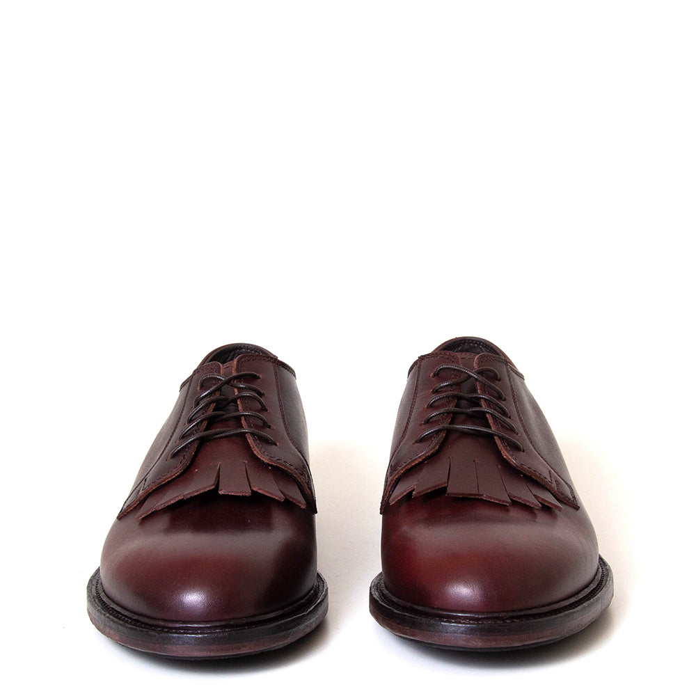 Pantanetti 18321E Infinity. Men's brown leather derby with kilt detail. Made in Italy.