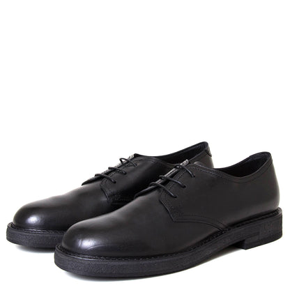 Pantanetti 18413E Pride. Men's black leather dress derby shoe. Made in Italy. 