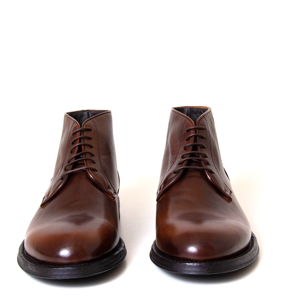 Pantanetti 18331F Regent. Men's brown leather laced boot. Made in Italy.