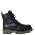 yuko imanishi + 727030-2 Lor. Women's chunky sole, black leather boot.