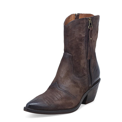 Clint Women's Leather Suede Western Boot