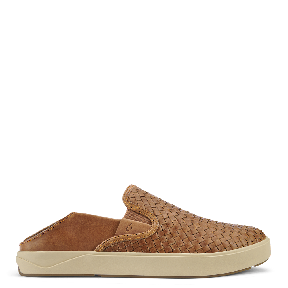 OluKai Lae'ahi Lauhala Men's Leather Slip-On in Fox – Bulo