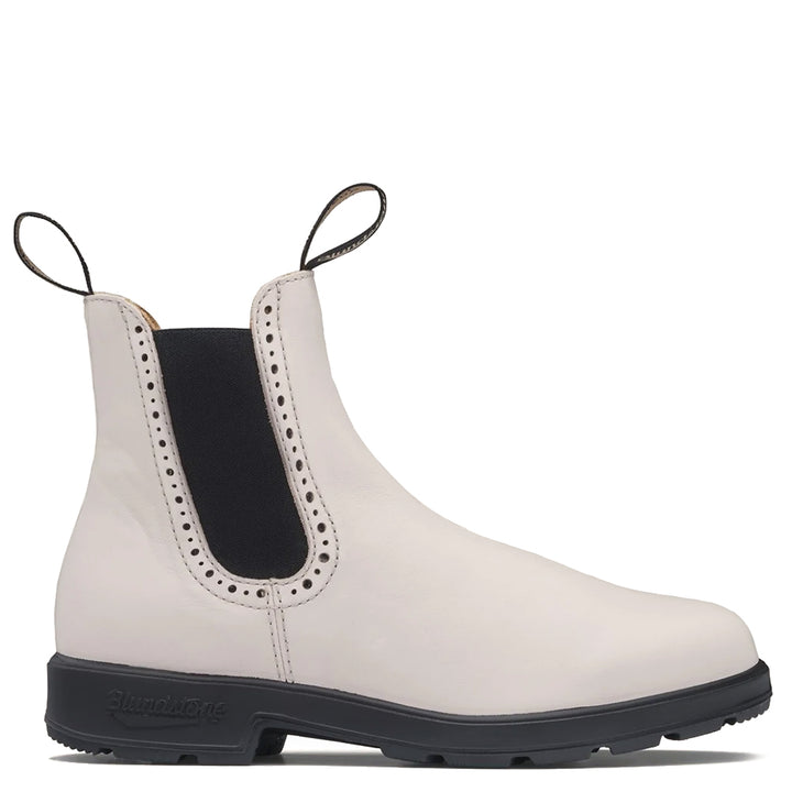 Blundstone Women's 2156 Chelsea boot in washed pearl leather. Side view.