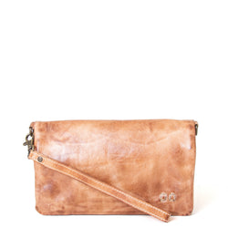 Bed Stu Cadence Wallet, Clutch Women's bag, purse in tan leather. Front view.