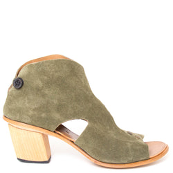 Research Women's Heeled Suede Sandal