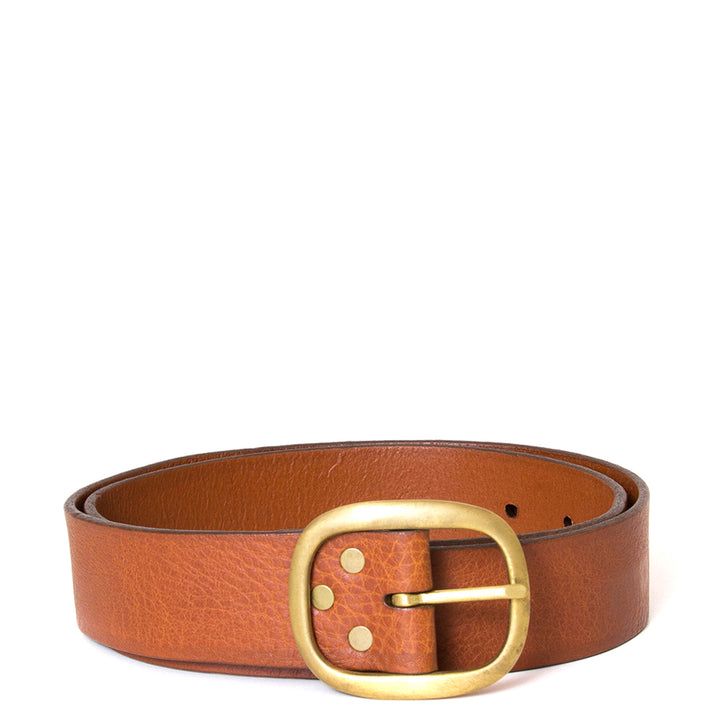 De Palma Classico Belt. Unisex tobacco leather belt, width 1.5 inch. Made in California, USA.