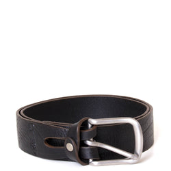De Palma Monsenor Belt. Unisex black leather belt, width 1.5 inch. Made in California, USA.