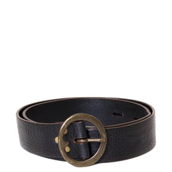 De Palma Semplice Belt. Unisex black leather belt, width 1.5 inch. Made in California, USA.