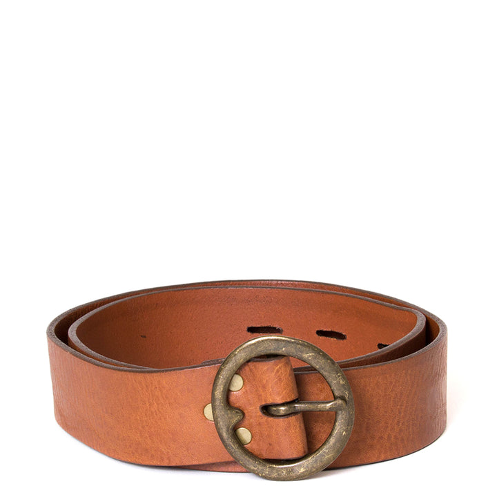 De Palma Semplice Belt. Unisex tobacco leather belt, width 1.5 inch. Made in California, USA.