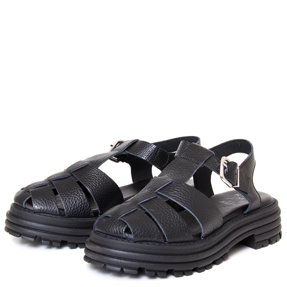 Delfina Women's Platform Leather Sandal