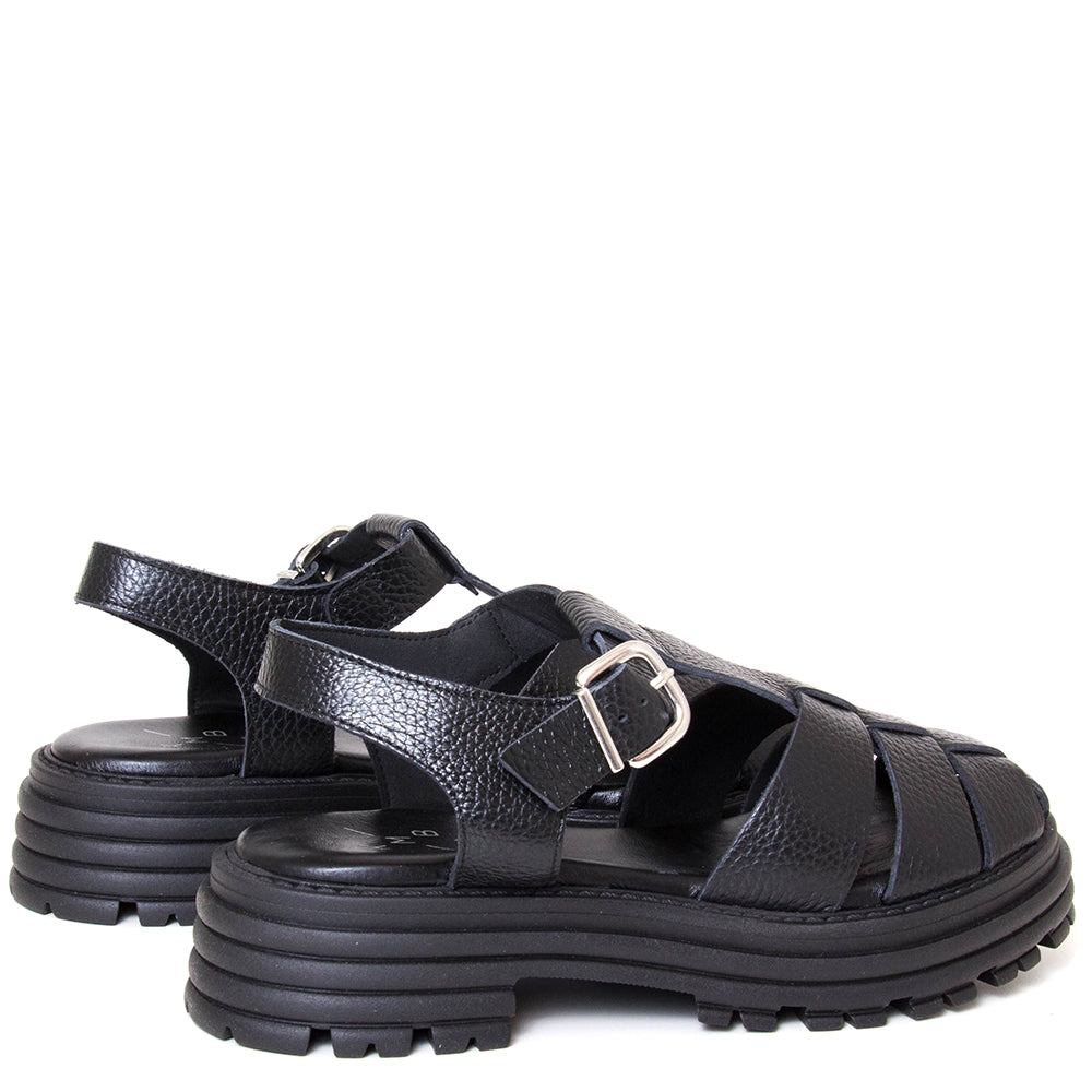 Delfina Women's Platform Leather Sandal