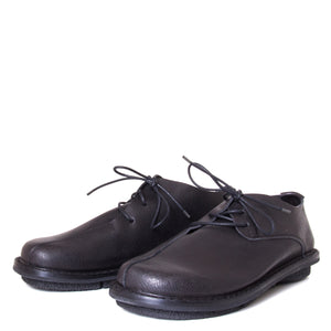 Trippen Gangster-VI. Men's Black leather laced shoes. Made in Germany ...
